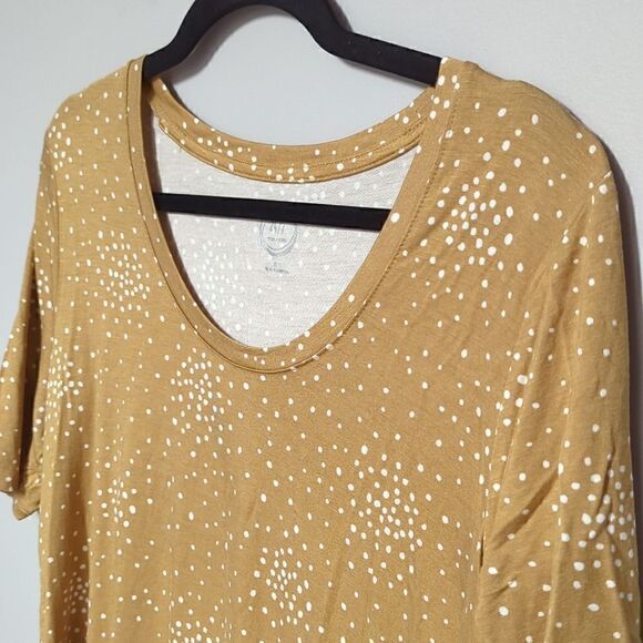 Maurices Camel Short Sleeve Blouse - Picture 2 of 5